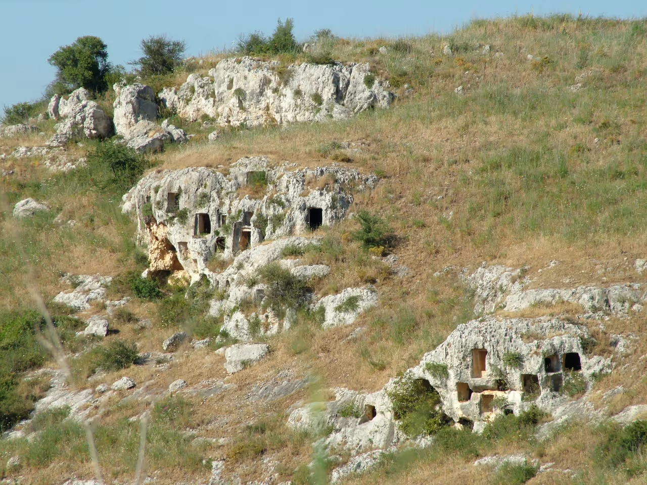 Ancient necropolis of pantalica in Syracuse