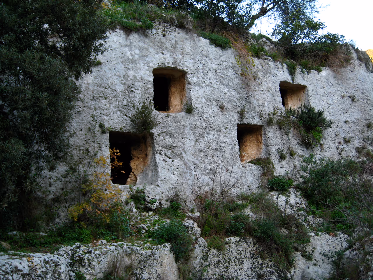 Ancient necropolis of pantalica in Syracuse