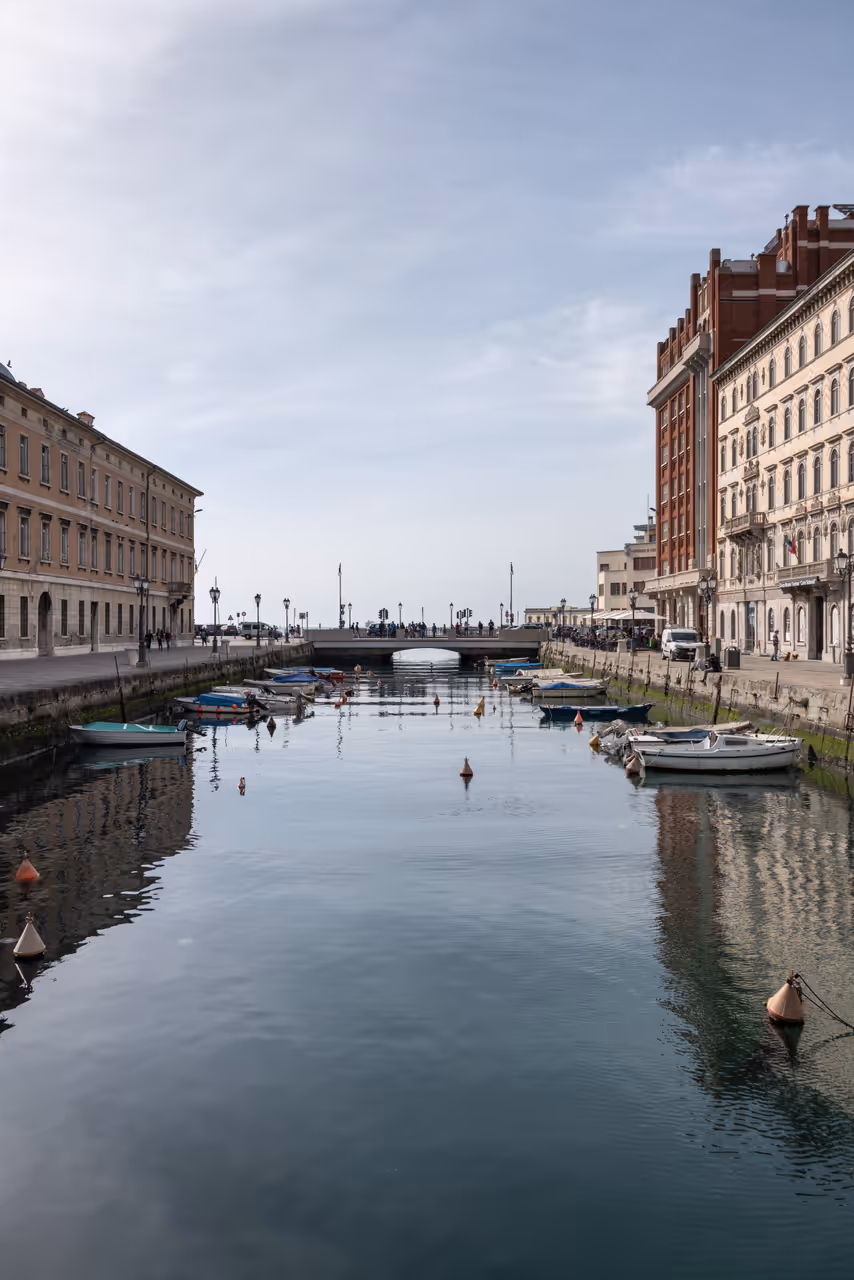 The grand canal of in Trieste