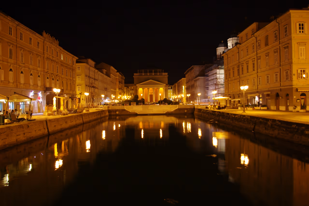 The grand canal of in Trieste
