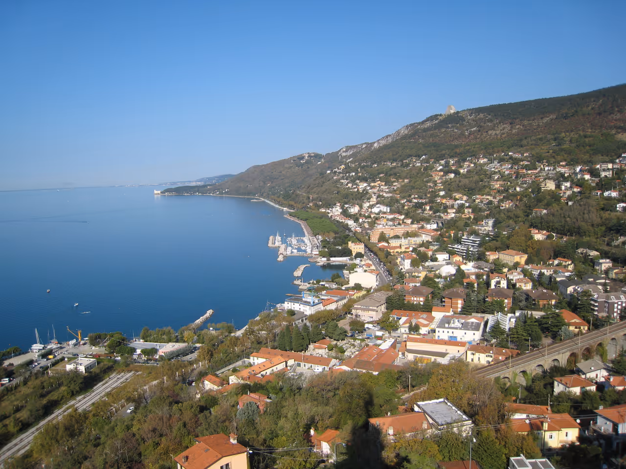 View from Vittoria light in Trieste
