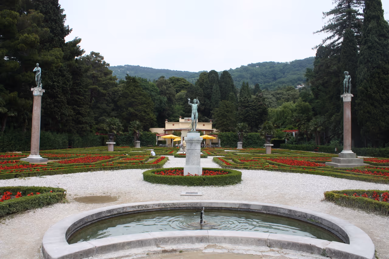 The gardens in Parco di Miramare, near Trieste