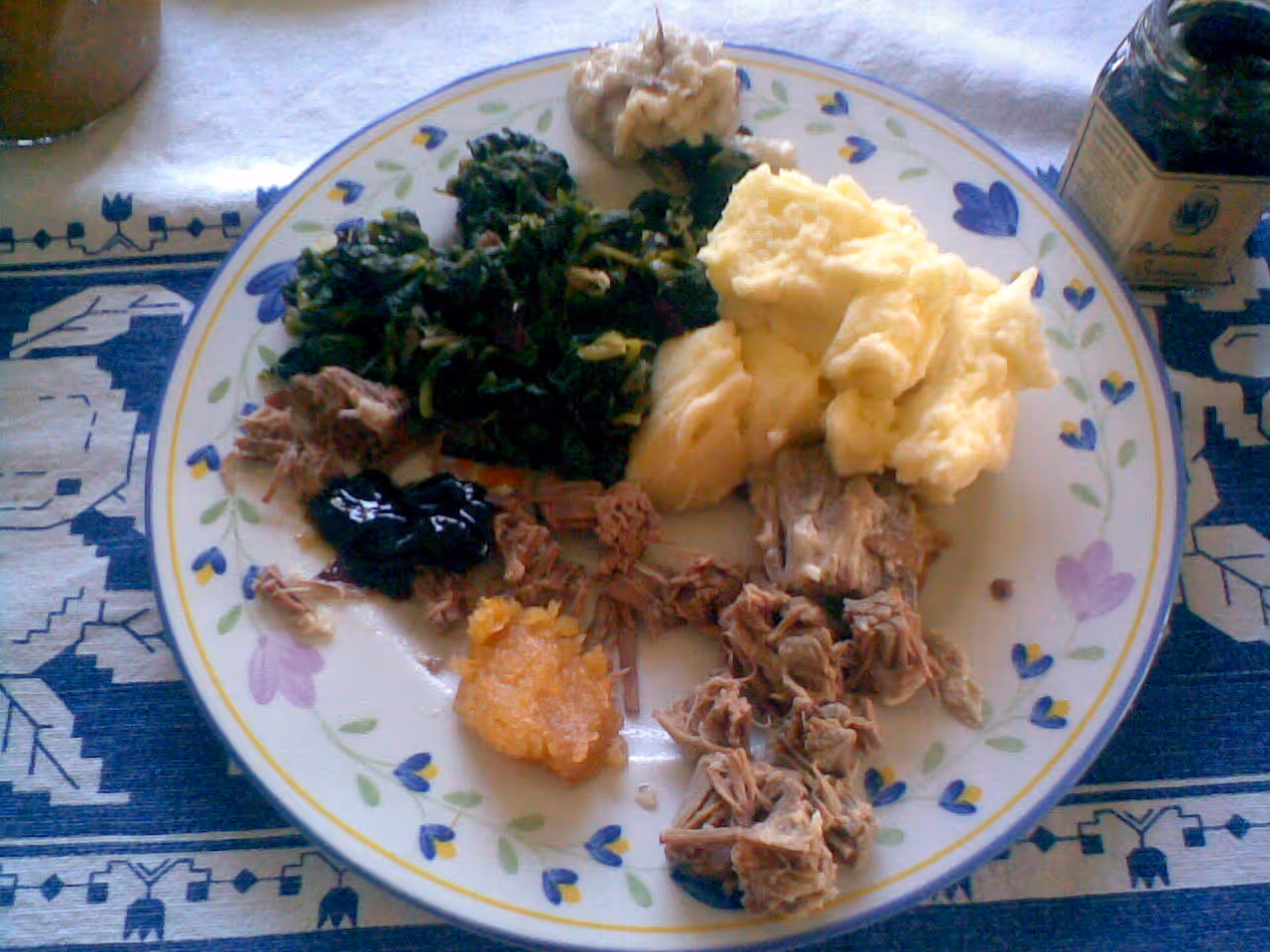 Boiled pork platter food in Trieste