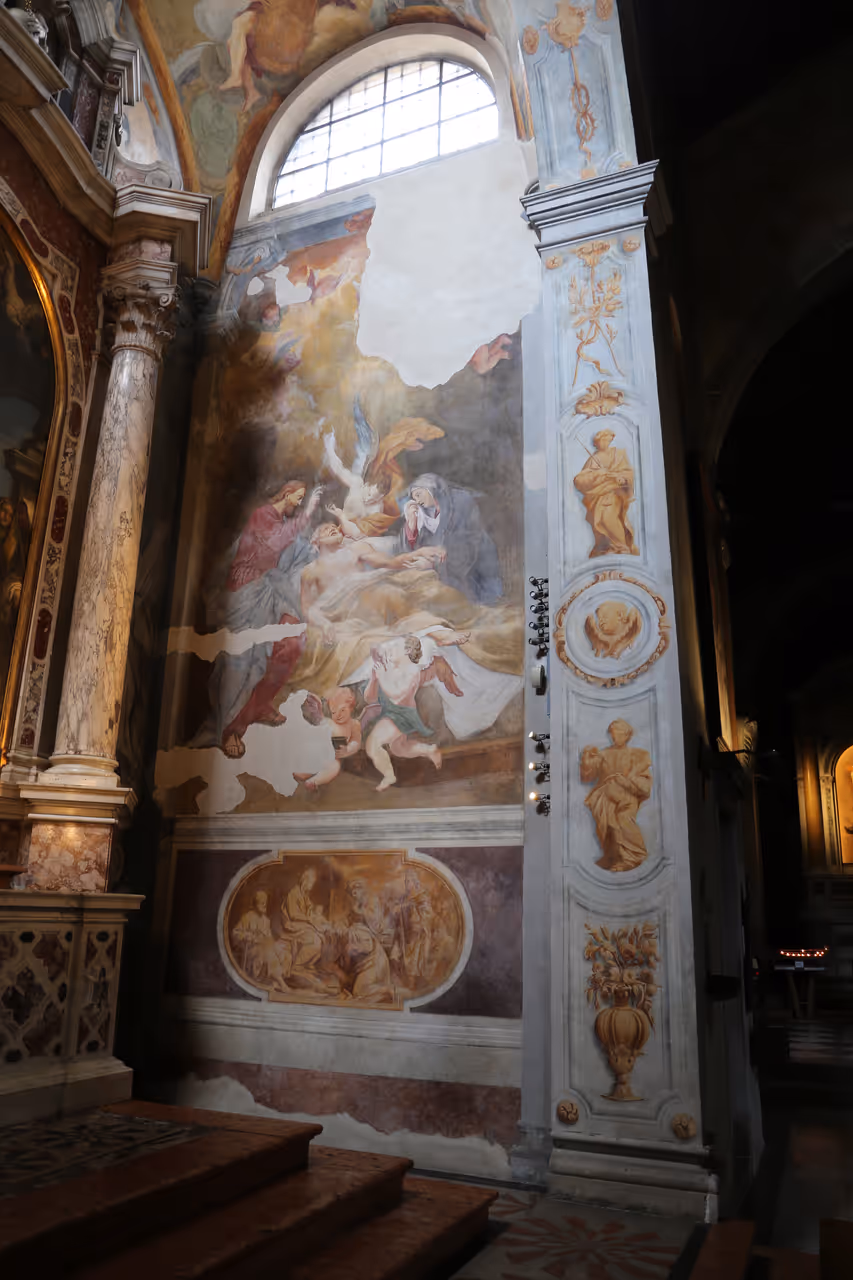 Interior of San giusto cathedral in Trieste
