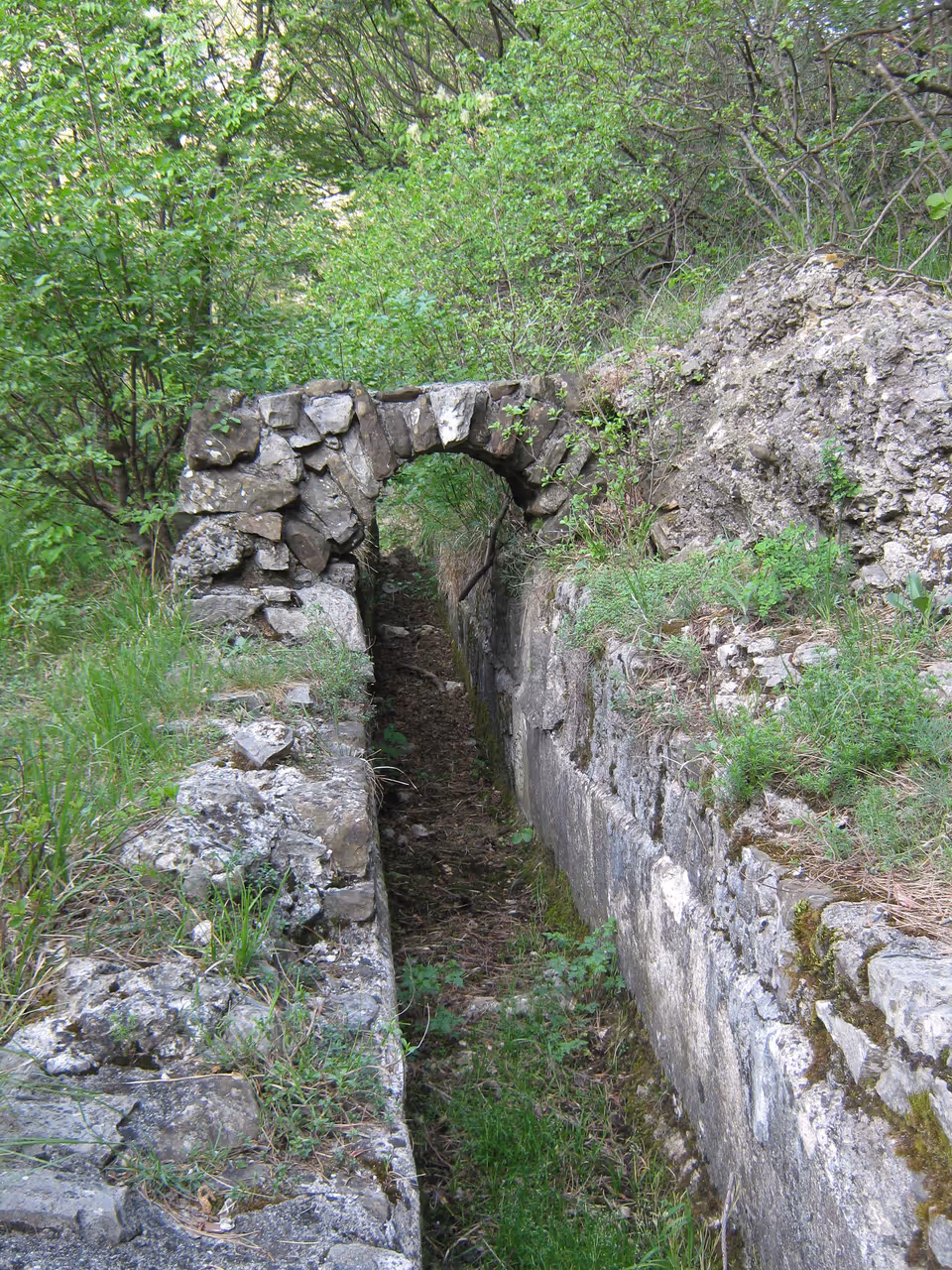 Val rosandra roman aqueduct in Trieste