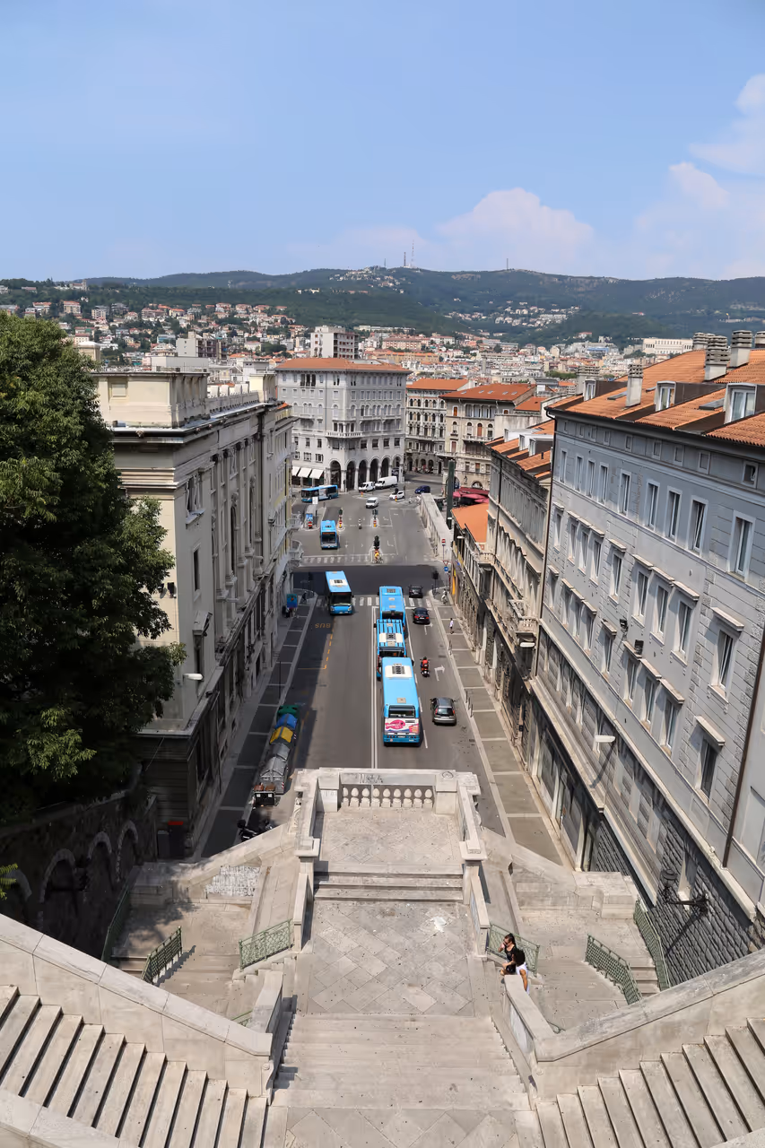 View from Stairway of the giants in Trieste