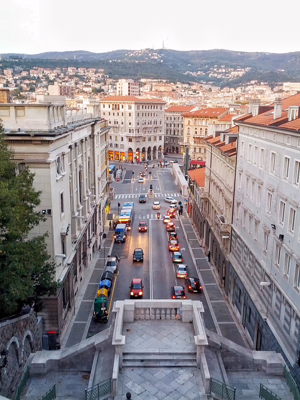 View from Stairway of the giants in Trieste