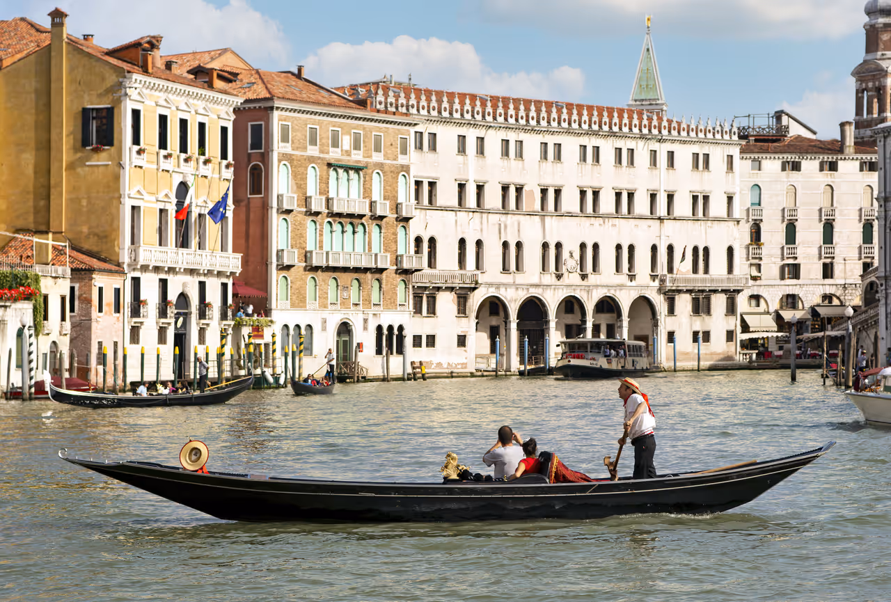 Venetian rowing in Venice