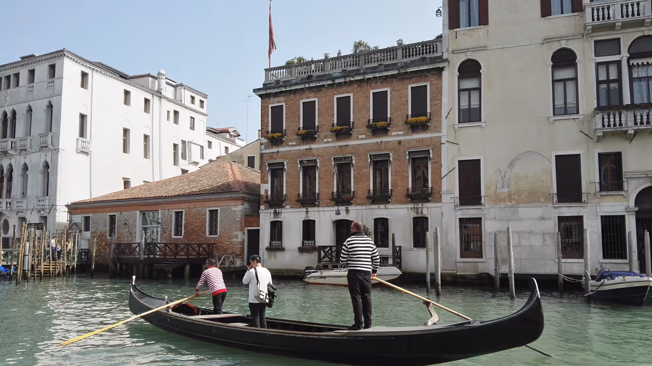 Venetian rowing in Venice