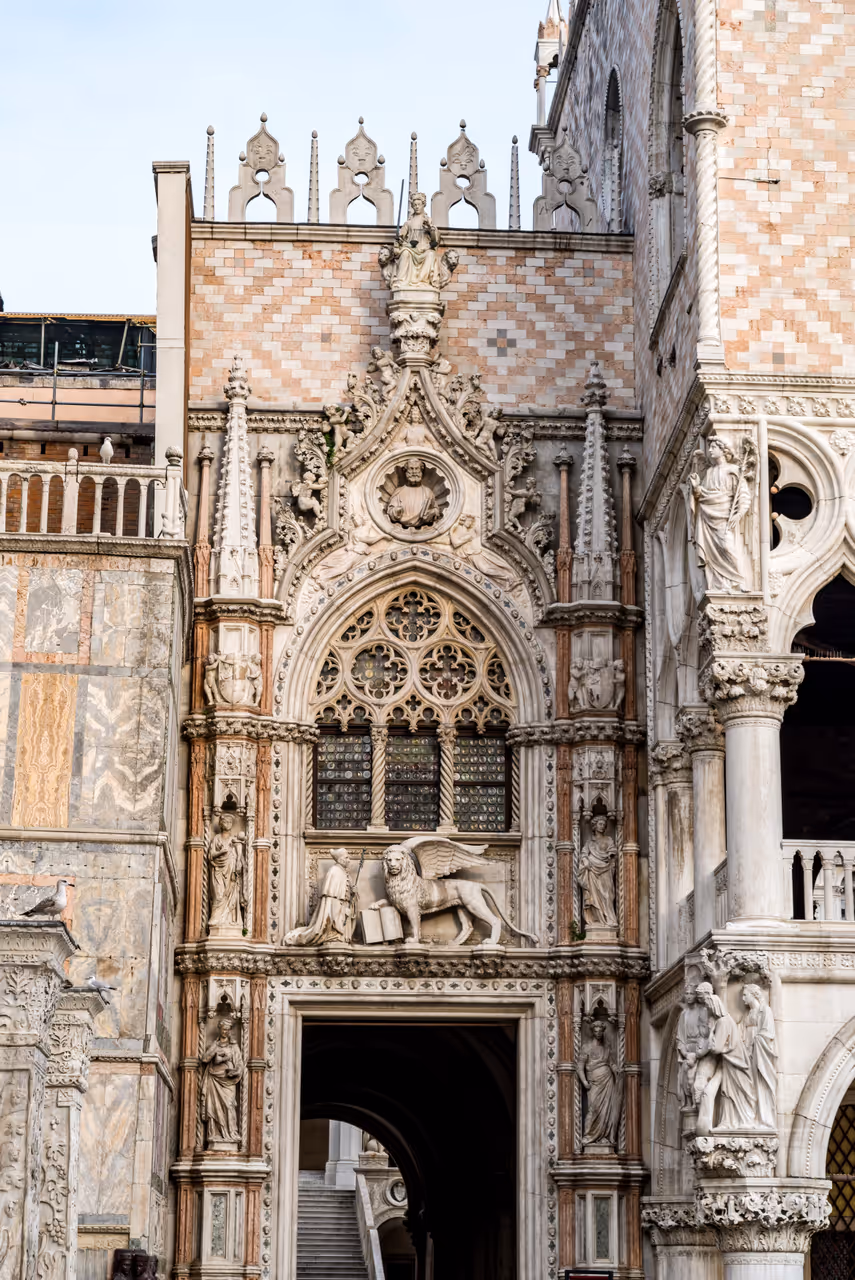 Facade of a building in Venice 