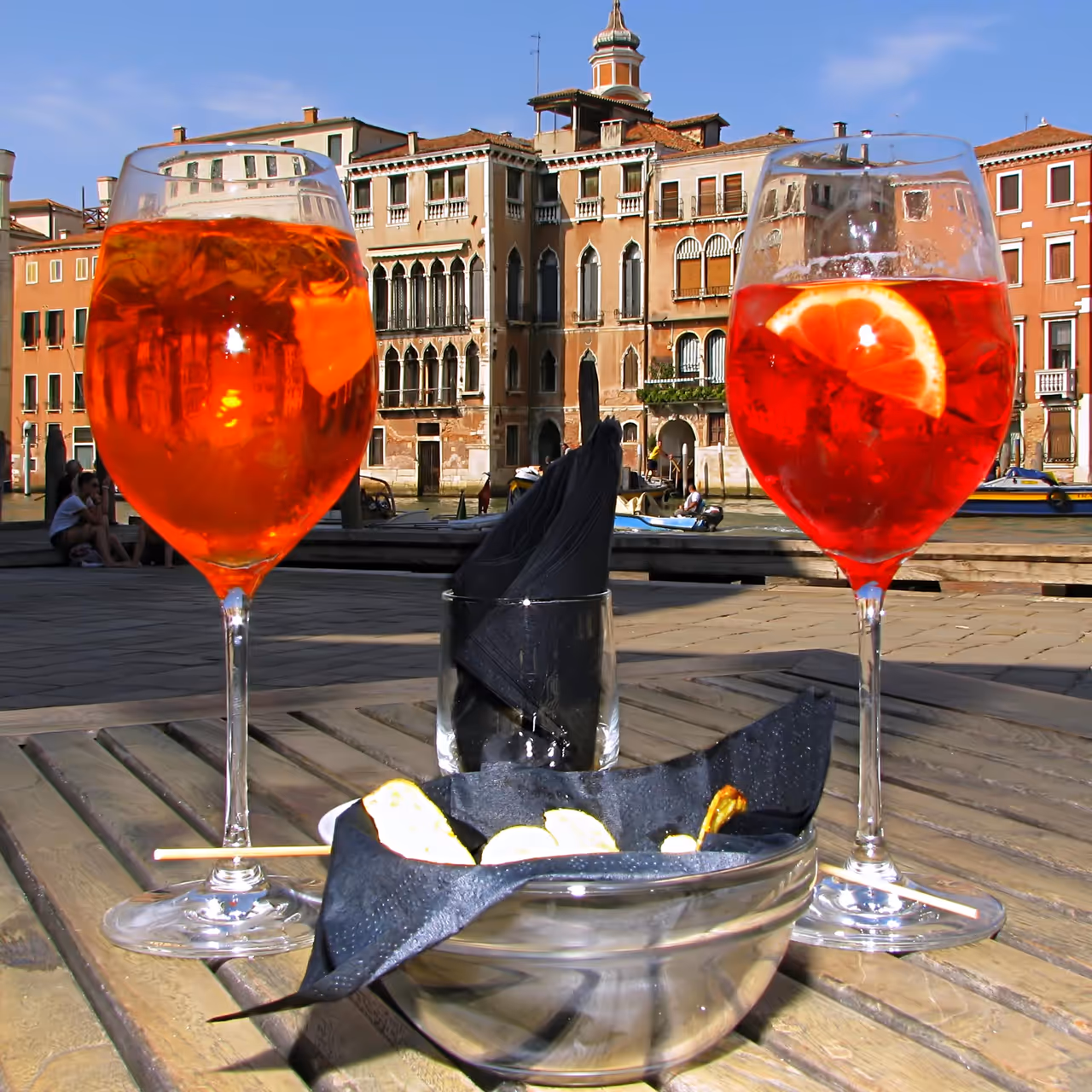 Venetian spritz food in Venice