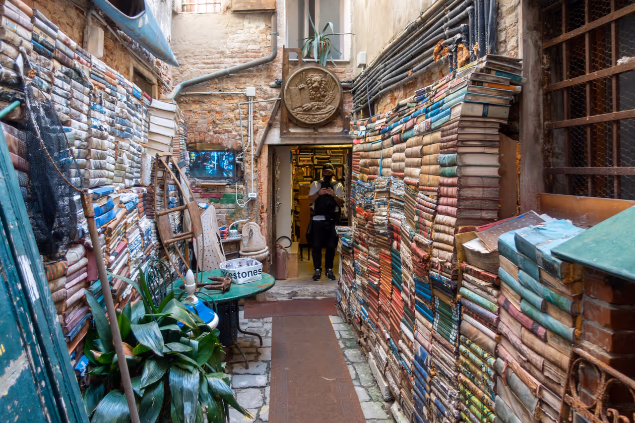 High water bookshop in Venice