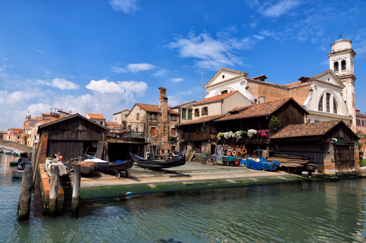 San trovaso boatyard in Venice