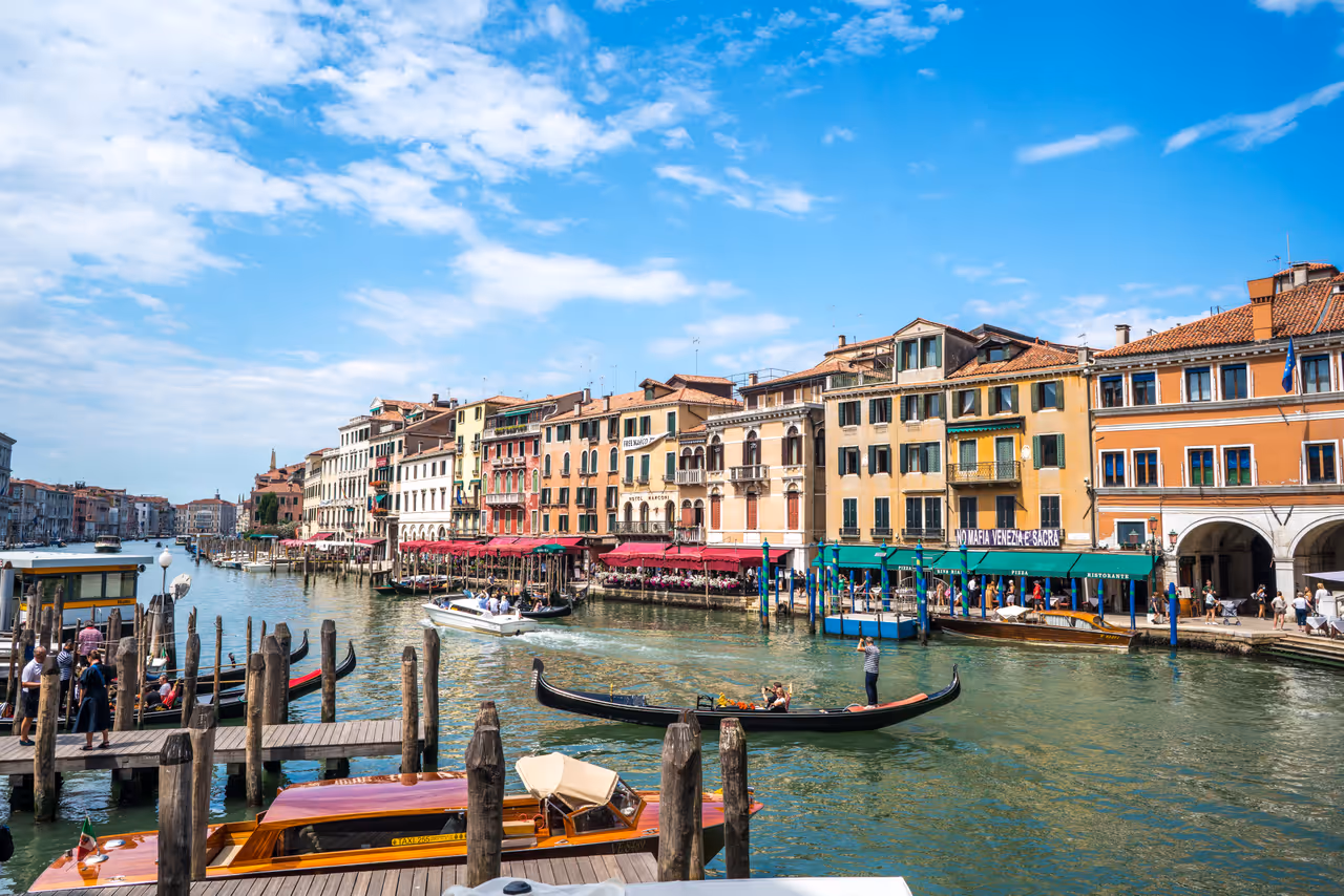 Traditional gondola ride in Venice