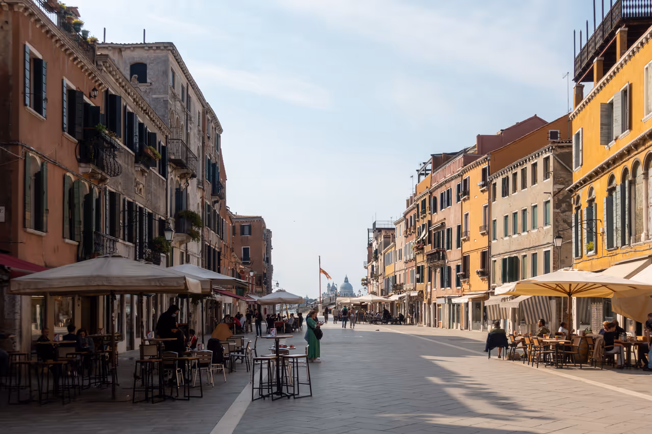 Garibaldi street nightlife spot in Venice