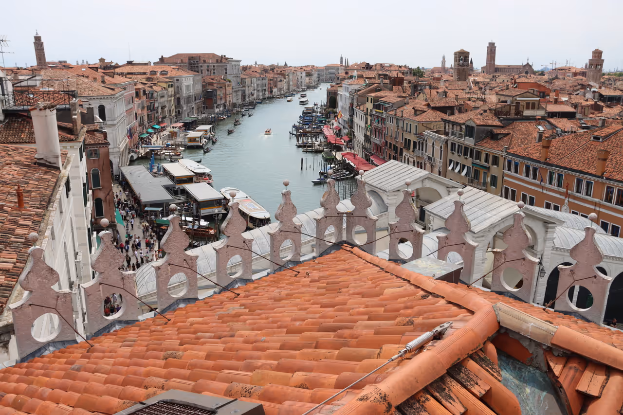 View from the German depot rooftop in Venice
