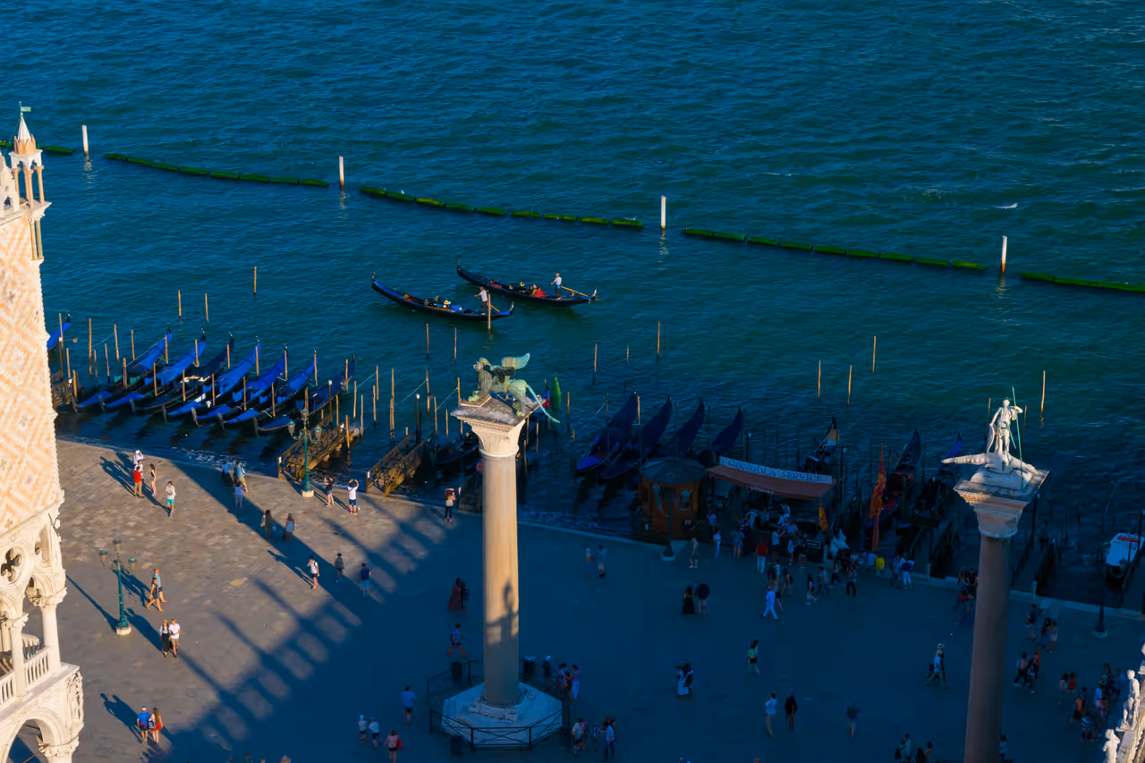 View from St mark's bell tower in Venice