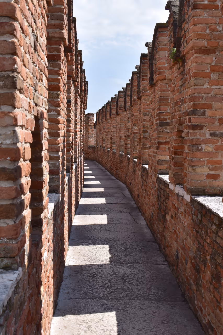 Castelvecchio museum walls in Verona
