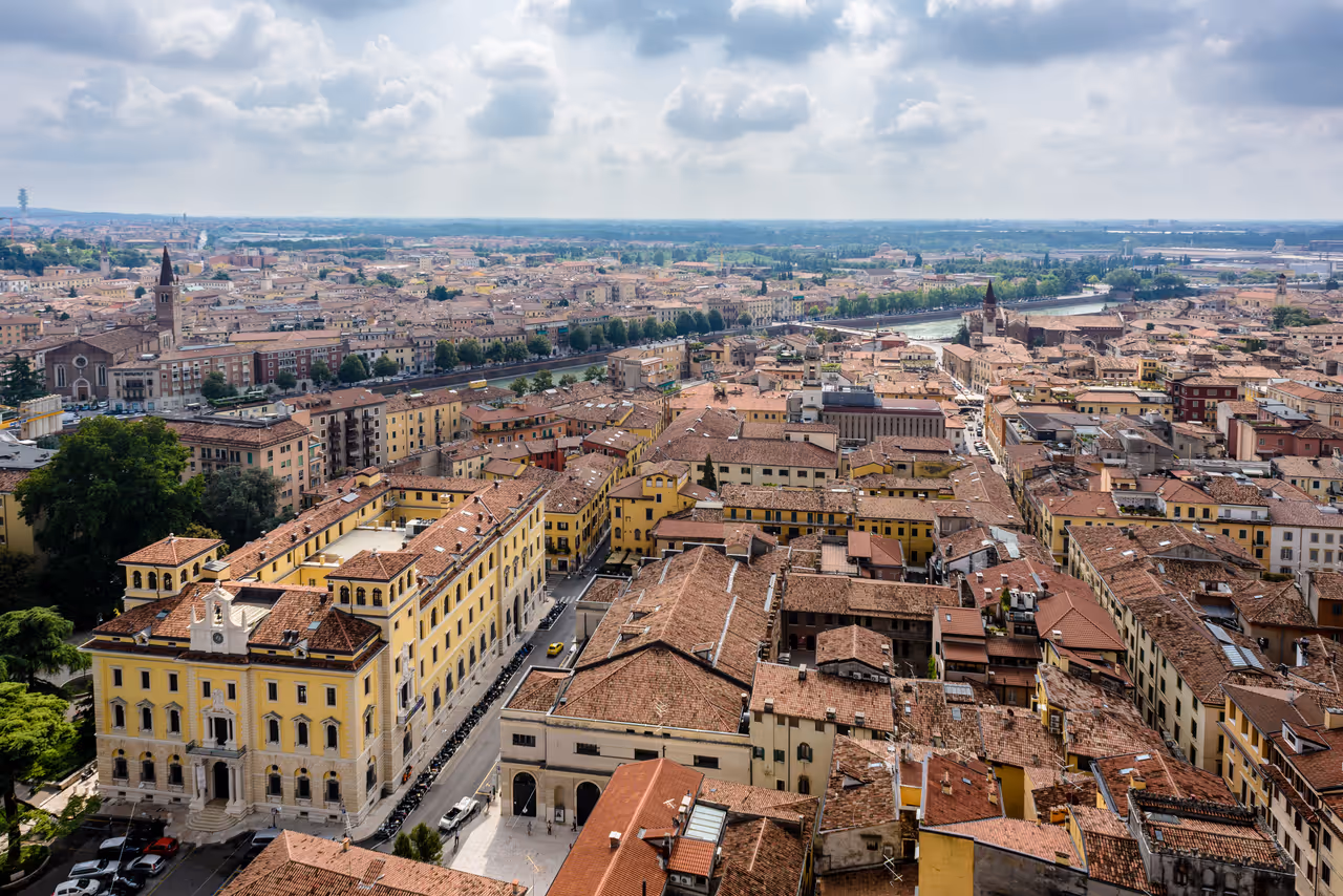 View from the Lamberti tower in Verona
