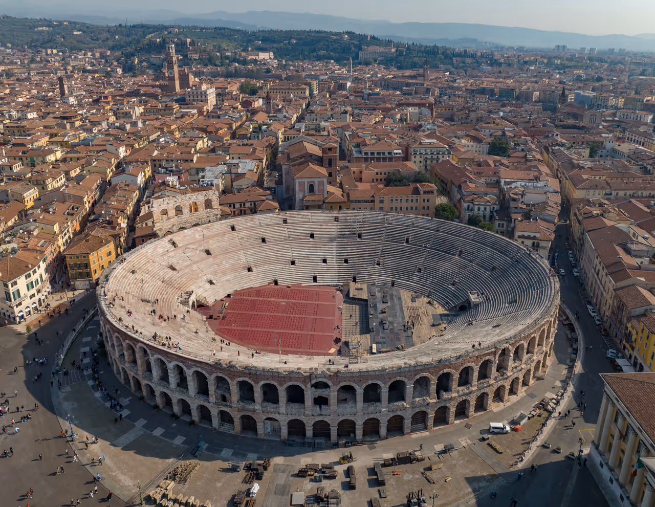 Arena from bird's eye view, Verona