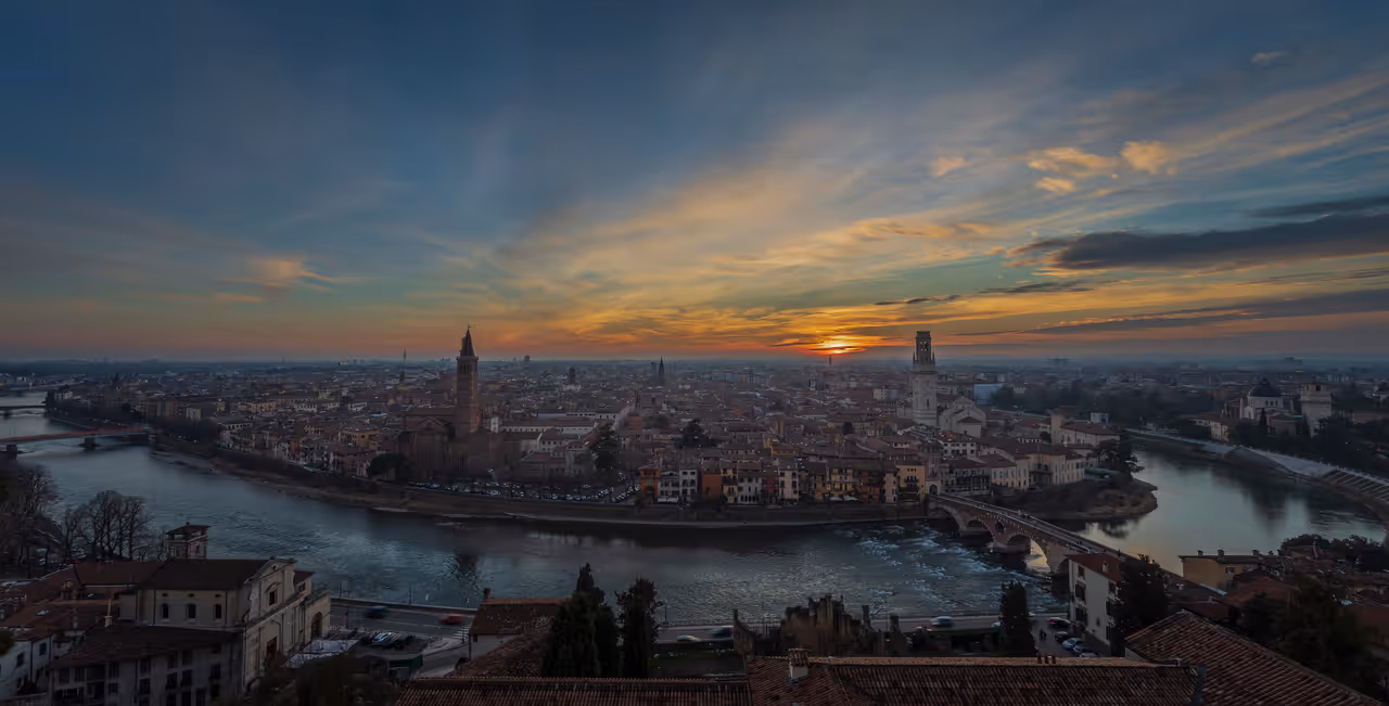 Verona during sunrise