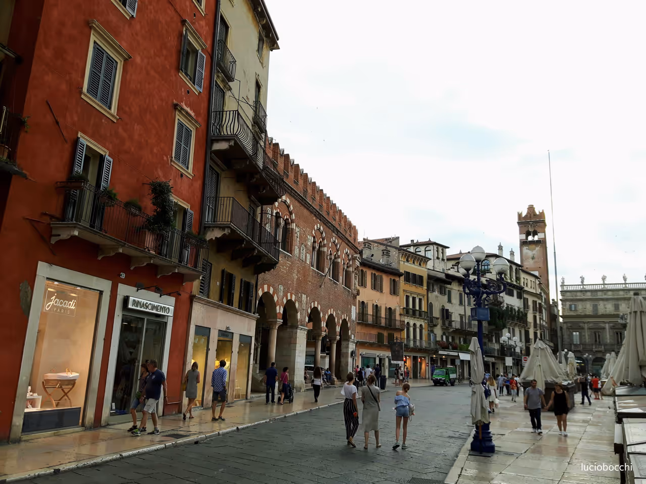 Piazza delle erbe in Verona