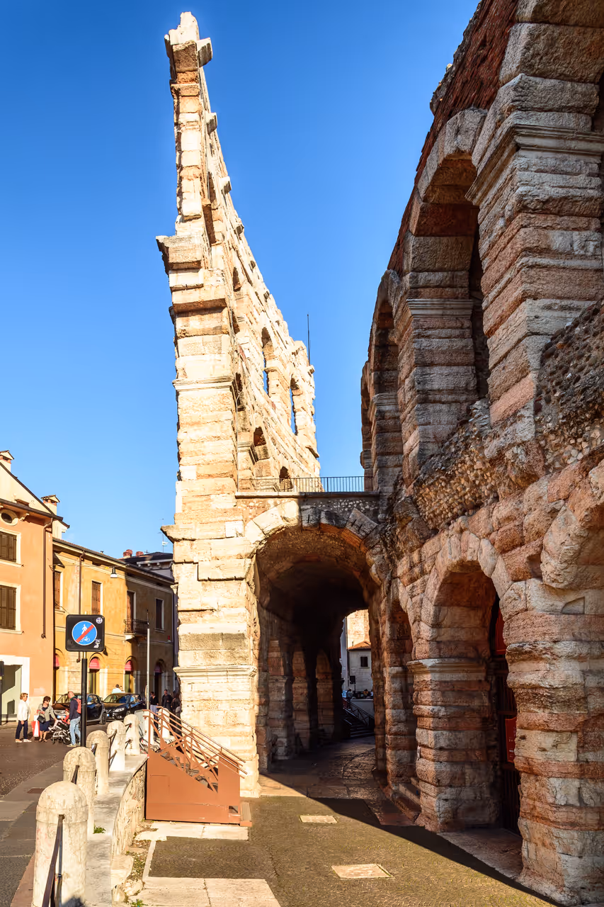 Piazza bra and the liston nightlife spot in Verona