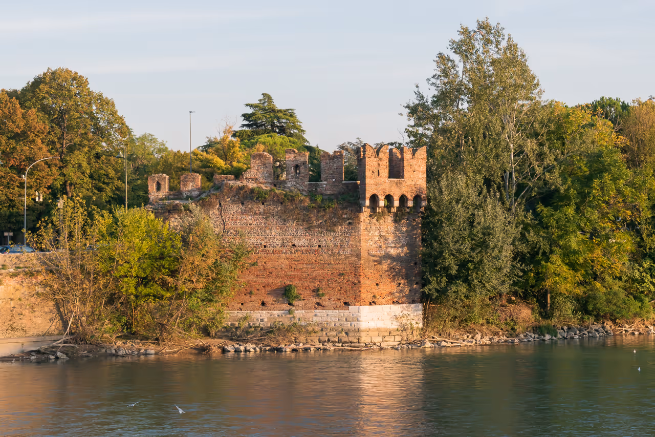 The municipal walls of in Verona