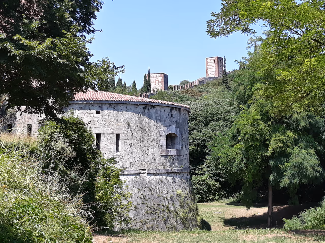 The municipal walls of in Verona