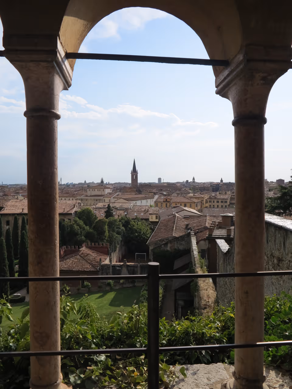 View from Palazzo giusti and its renaissance gardens in Verona