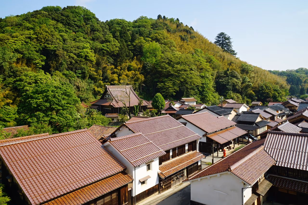 Traditional machiya townhouses in Kyoto