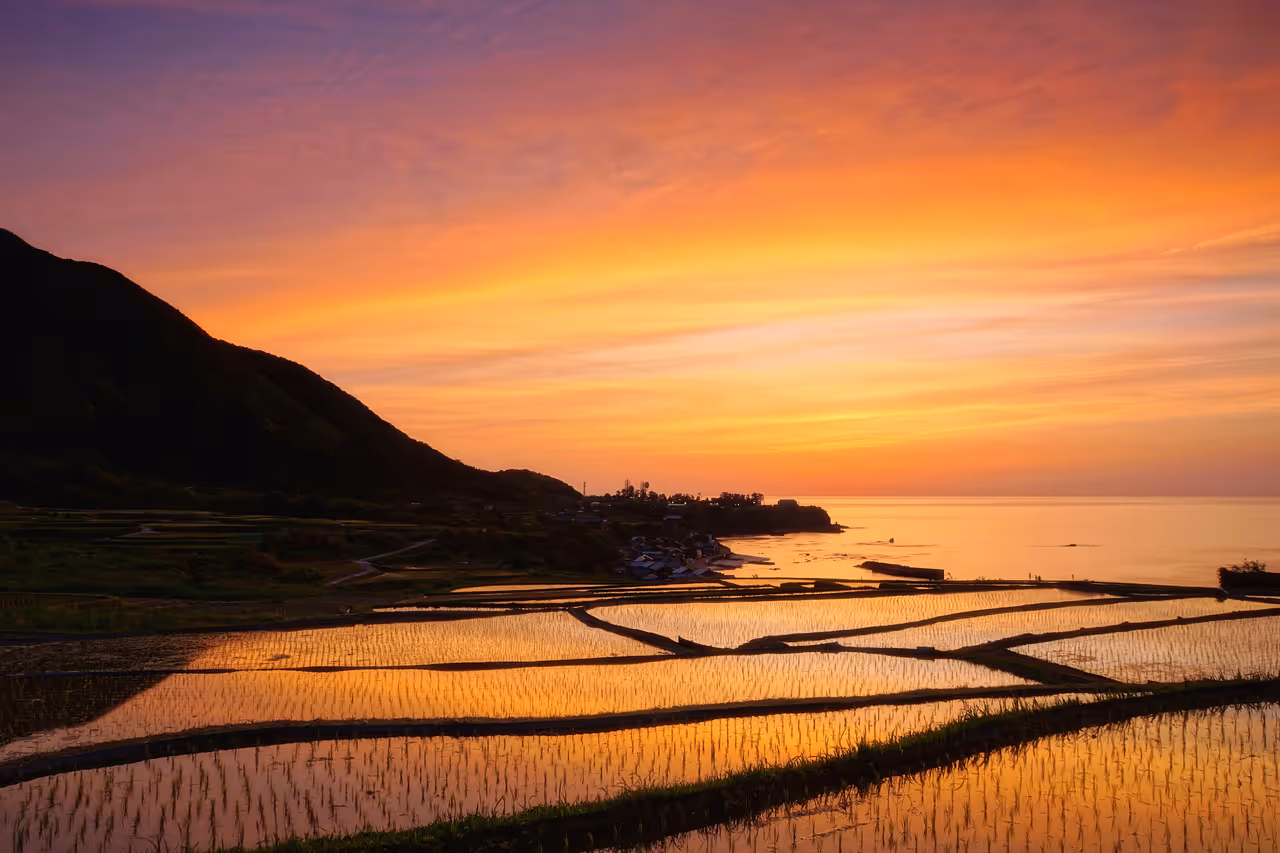 Sunsets of kyoto, near the rice terraces
