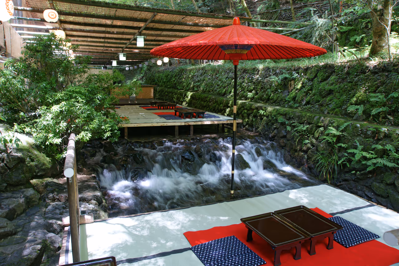 Kawadoko in Kibune, Kyoto