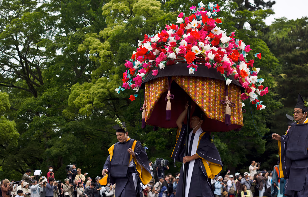 Hollyhock festival festival in Kyoto