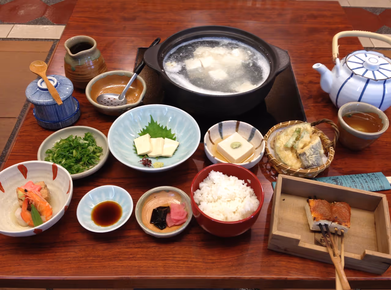 Yudofu food in Kyoto