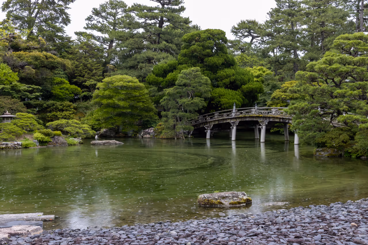 Gyoen national garden in Kyoto