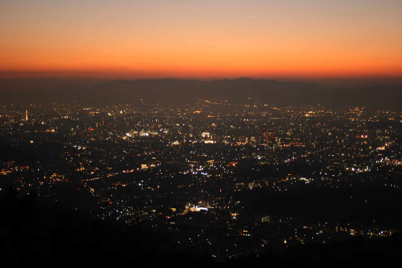 Mount daimonji viewpoint in Kyoto