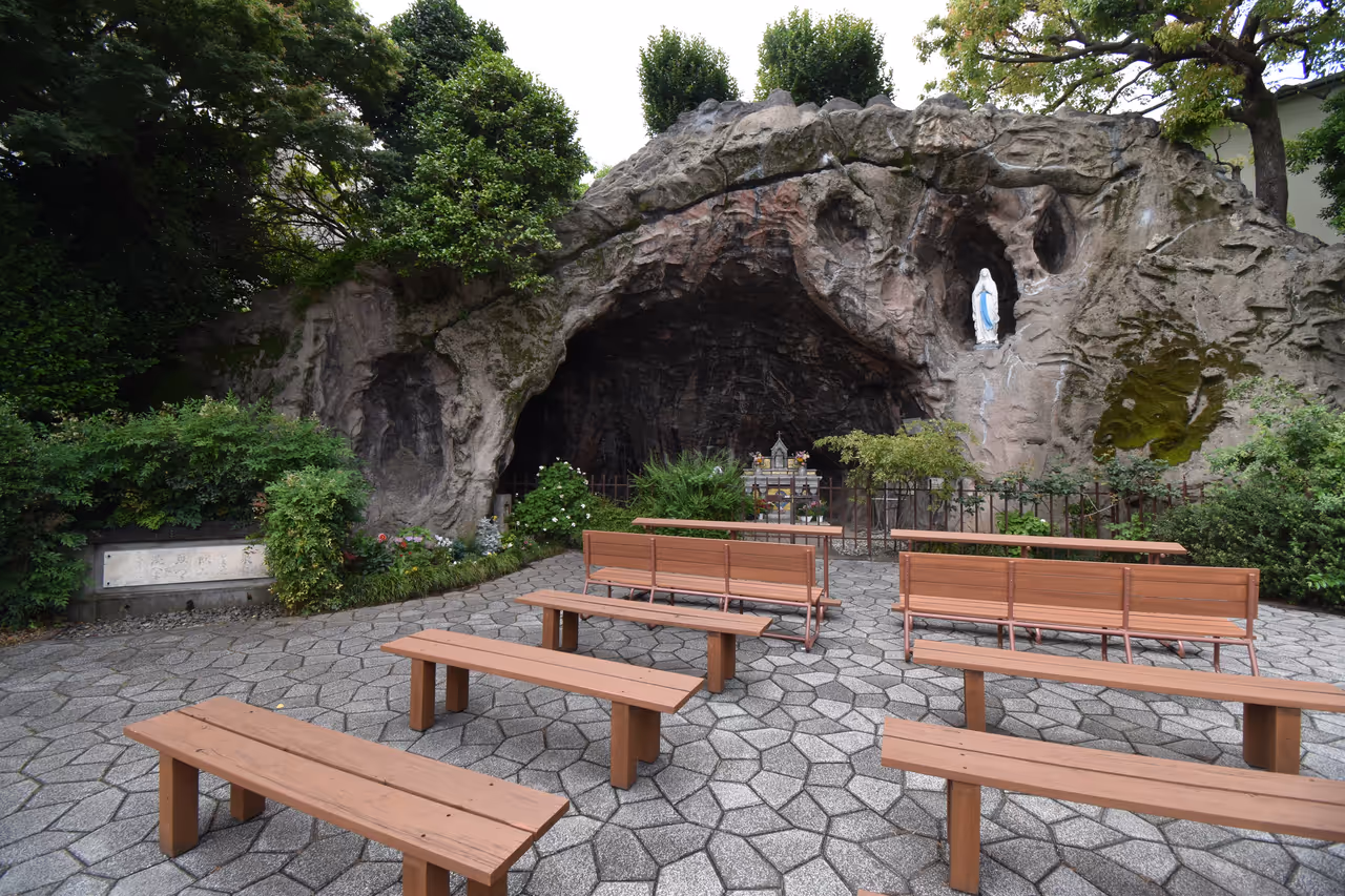 The Lourdes grotto of St. Mary’s Cathedral