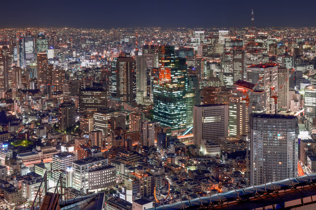 View of Roppongi Hills downtown from Mori Tower