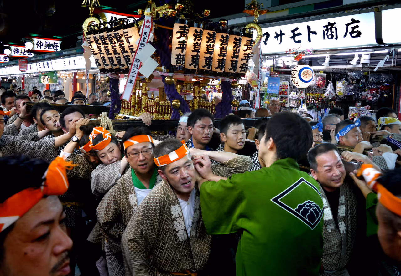 Sanja matsuri festival in Tokyo