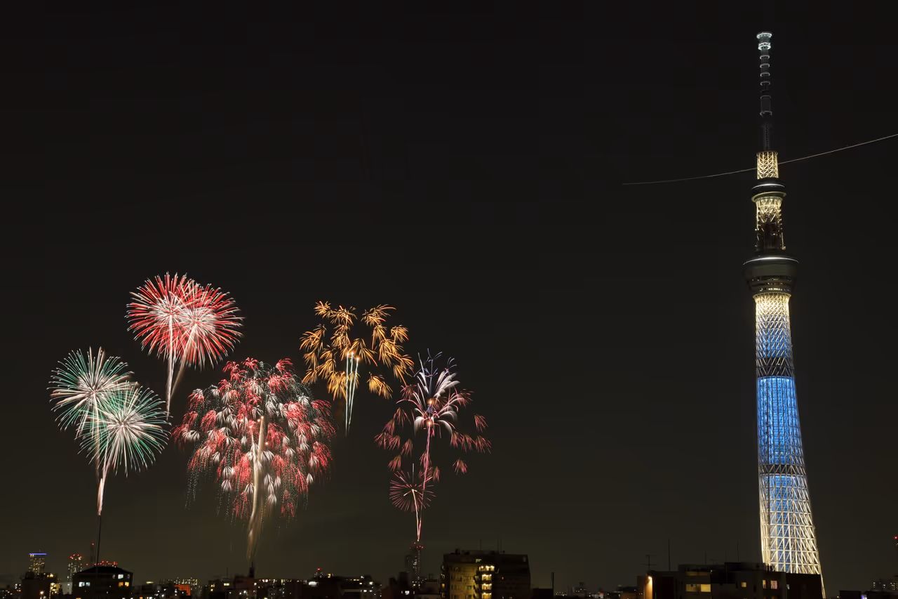 Sumida river fireworks festival festival in Tokyo