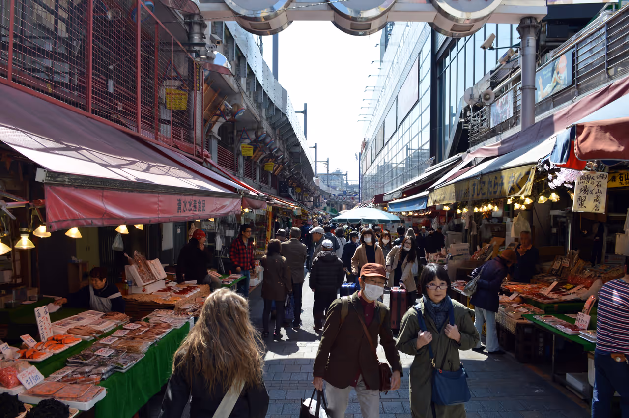 Ameyoko market market in Tokyo