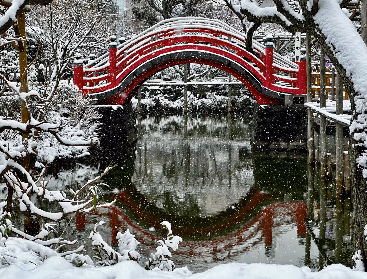 The Female Bridge (Onna-bashi) at Kameido Tenjin Shrine in Koto in Tokyo