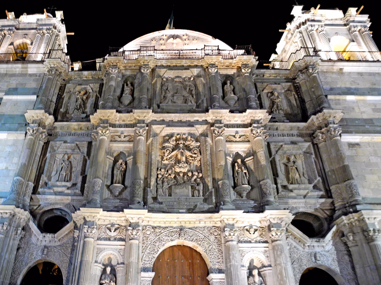 Oaxaca cathedral in Oaxaca city