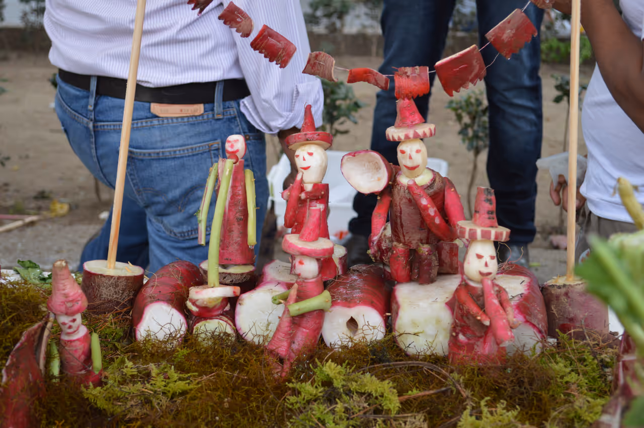 Night of the radishes festival in Oaxaca city