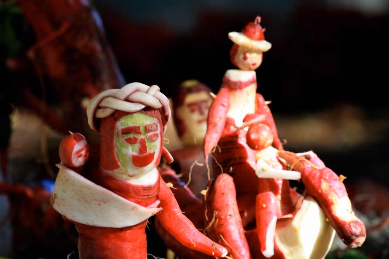 Night of the radishes festival in Oaxaca city