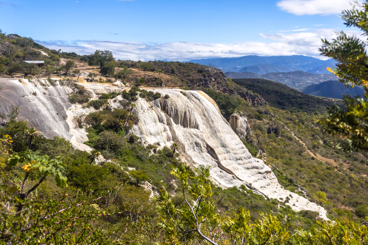 Hierve el agua petrified waterfalls in Oaxaca city