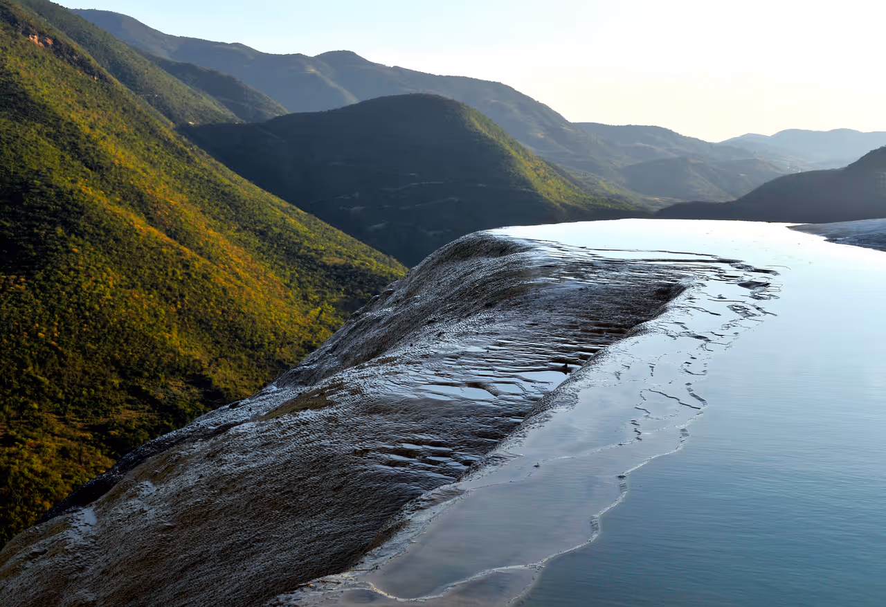 Hierve el agua petrified waterfalls in Oaxaca city