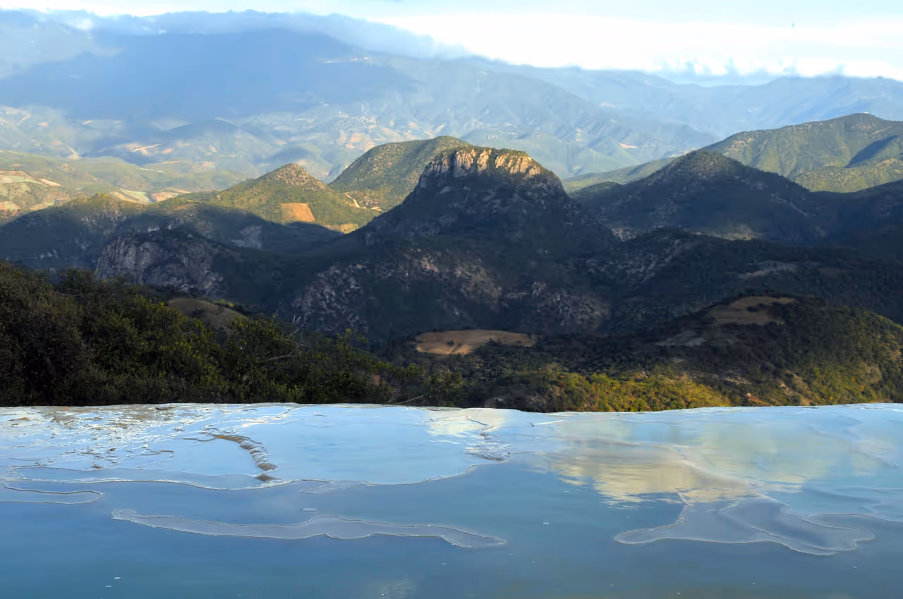 Hierve el agua petrified waterfalls in Oaxaca city