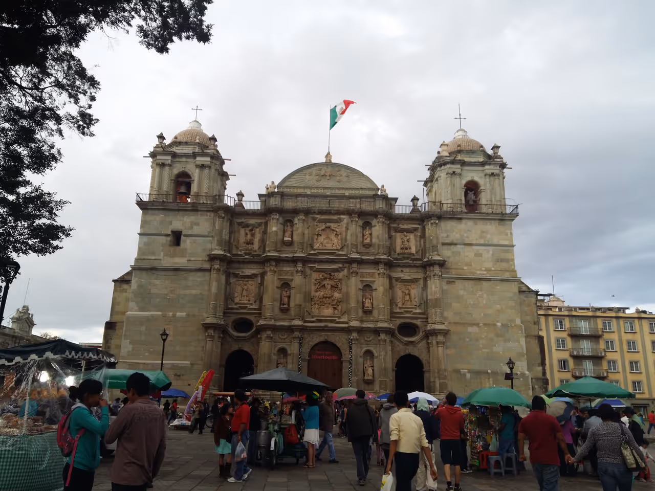 Relaxing at the zócalo in Oaxaca city
